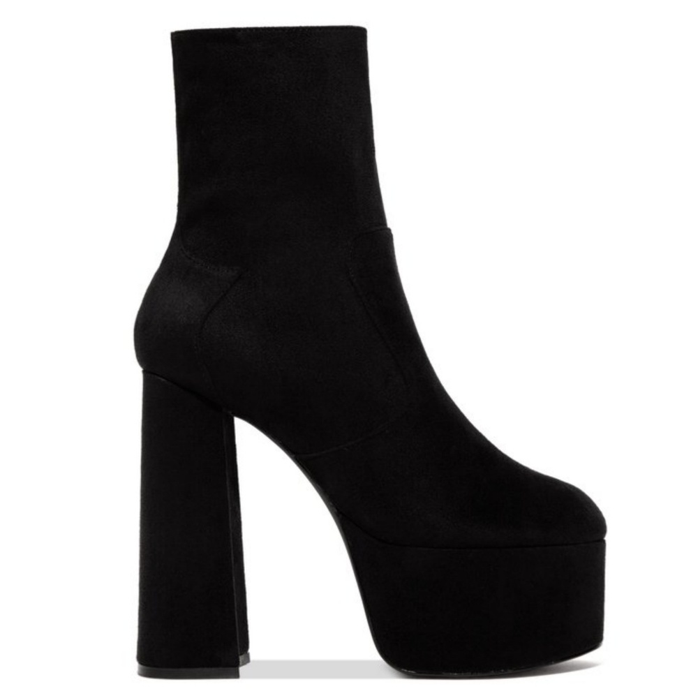 𝙇𝙖𝙨𝙩 𝙎𝙞𝙯 9 🖤Round Toe Platform Chunky Bt - Picture 2 of 9